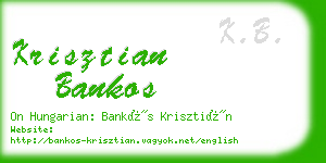 krisztian bankos business card